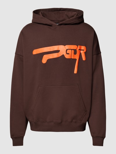 Peek & Cloppenburg PegadorOversized Hoodie Mit Label-Print Modell 'ZERO' In Dunkelbraun