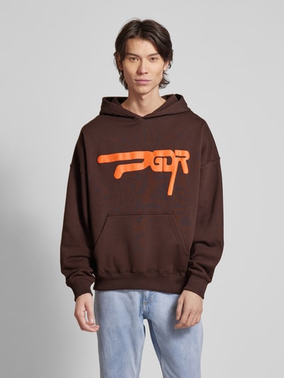 Peek & Cloppenburg PegadorOversized Hoodie Mit Label-Print Modell 'ZERO' In Dunkelbraun
