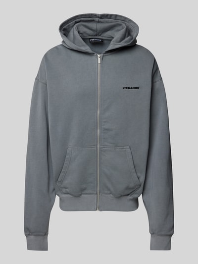 Peek & Cloppenburg PegadorOversized Sweatjacke Mit Label-Stitching In Black