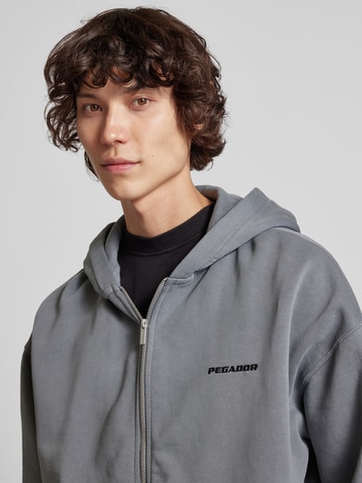 Peek & Cloppenburg PegadorOversized Sweatjacke Mit Label-Stitching In Black
