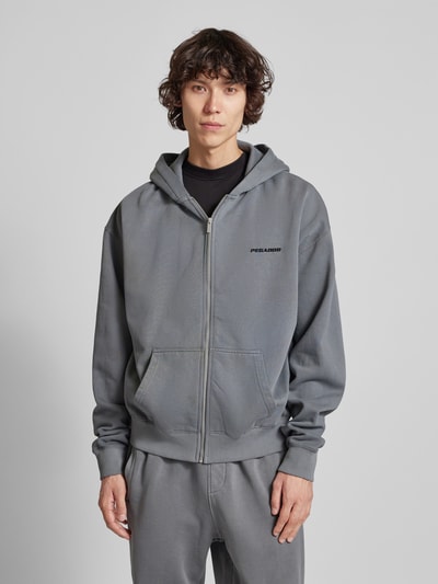 Peek & Cloppenburg PegadorOversized Sweatjacke Mit Label-Stitching In Black