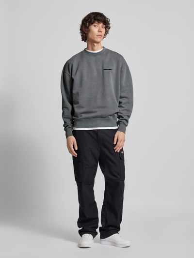 Peek & Cloppenburg PegadorOversized Sweatshirt mit Label-Stitching in black