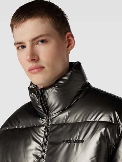 Peek & Cloppenburg PegadorSteppjacke In Metallic Modell 'SOLIN GLOSSY' In Anthrazit