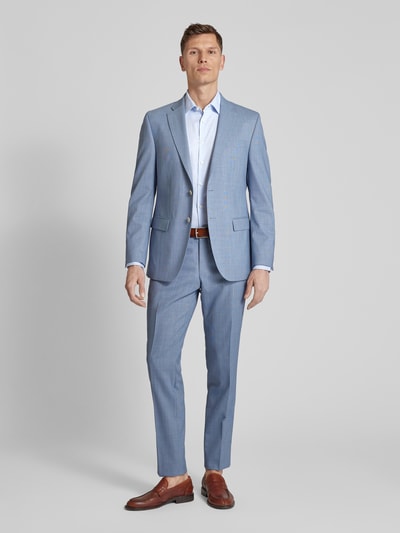 Peek & Cloppenburg Pierre Cardin2-Knopf-Sakko aus Schurwoll-Mix mit Pattentaschen in blau