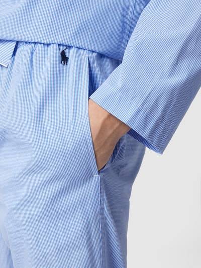 Peek & Cloppenburg Polo Ralph Lauren UnderwearPyjama Aus Baumwolle Mit Webmuster In Hellblau