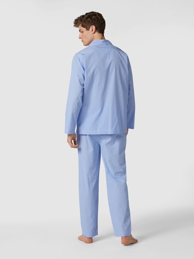 Peek & Cloppenburg Polo Ralph Lauren UnderwearPyjama Aus Baumwolle Mit Webmuster In Hellblau