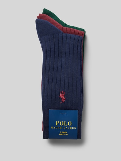 Peek & Cloppenburg Polo Ralph Lauren UnderwearSocken Mit Logo-Stitching Im 3-Pack Modell 'EGYPTIAN' In Marine