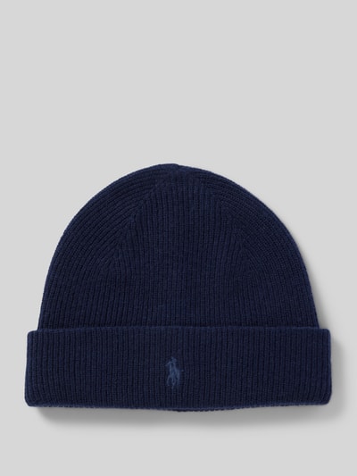 Peek & Cloppenburg Polo Ralph LaurenBeanie aus Kaschmir mit Label-Stitching in marine