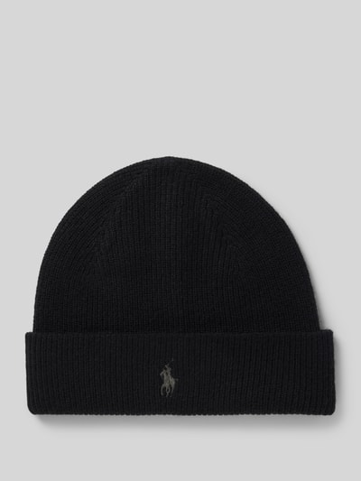 Peek & Cloppenburg Polo Ralph LaurenBeanie aus Kaschmir mit Label-Stitching in black