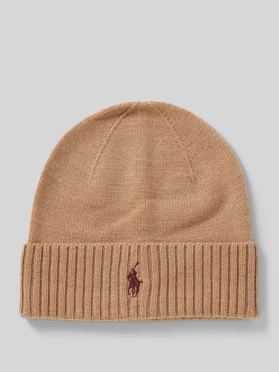 Peek & Cloppenburg Polo Ralph LaurenBeanie aus Kaschmir mit Label-Stitching in beige