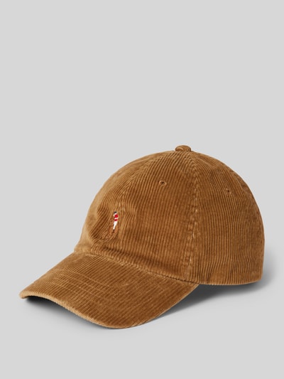 Peek & Cloppenburg Polo Ralph LaurenCap aus Cord mit Label-Stitching in camel