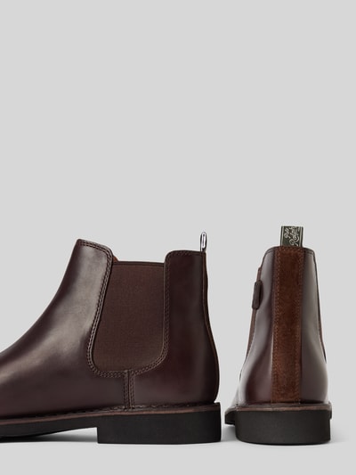 Peek & Cloppenburg Polo Ralph LaurenChelsea Boots Aus Leder Mit Label-Detail Modell 'TALAN' In Dunkelbraun