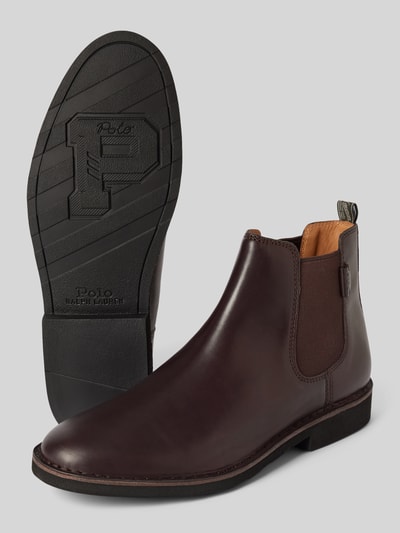 Peek & Cloppenburg Polo Ralph LaurenChelsea Boots Aus Leder Mit Label-Detail Modell 'TALAN' In Dunkelbraun