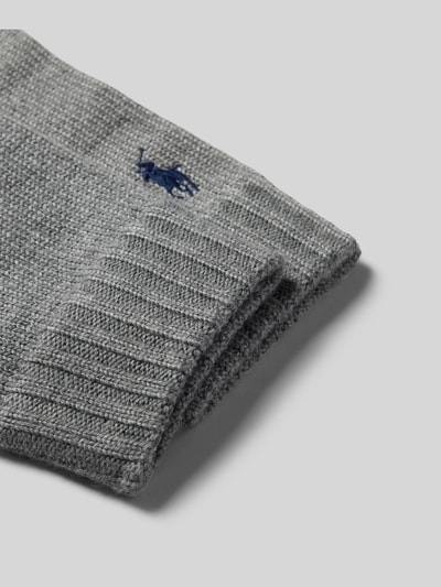 Peek & Cloppenburg Polo Ralph LaurenFingerhandschuhe Aus Reiner Wolle In Mittelgrau Melange