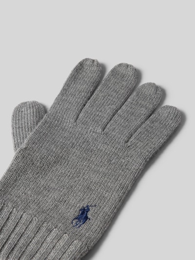 Peek & Cloppenburg Polo Ralph LaurenFingerhandschuhe Aus Reiner Wolle In Mittelgrau Melange