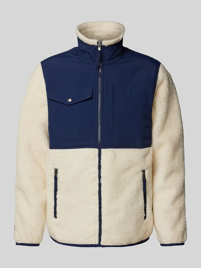 Peek & Cloppenburg Polo Ralph LaurenFleecejacke Mit Label-Stitching In Offwhite