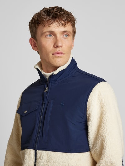 Peek & Cloppenburg Polo Ralph LaurenFleecejacke Mit Label-Stitching In Offwhite