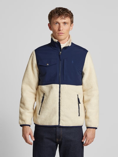 Peek & Cloppenburg Polo Ralph LaurenFleecejacke Mit Label-Stitching In Offwhite