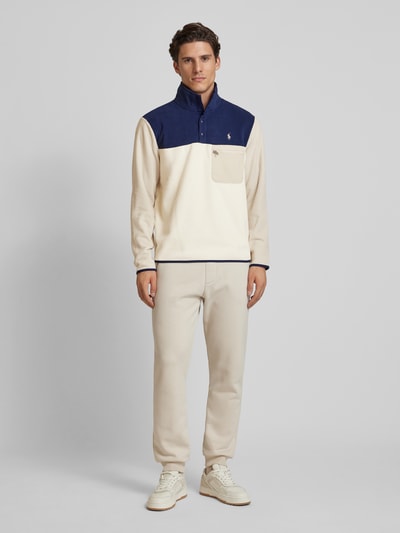 Peek & Cloppenburg Polo Ralph LaurenFleecepullover mit Brusttasche in offwhite