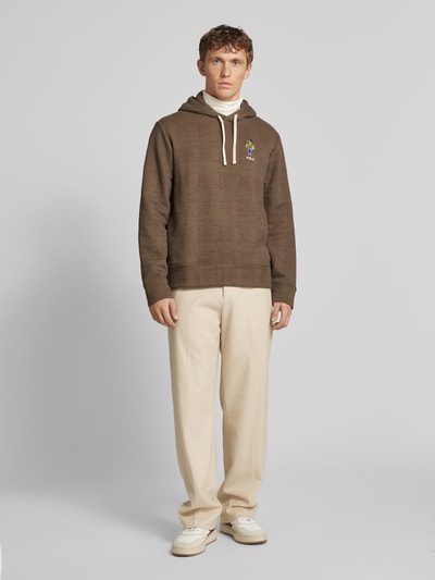 Peek & Cloppenburg Polo Ralph LaurenHoodie mit Label-Stitching in hazel