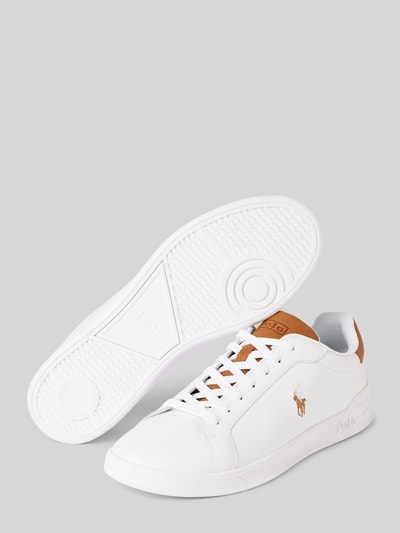 Peek & Cloppenburg Polo Ralph LaurenLedersneaker Mit Label-Details In Weiss