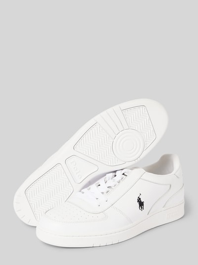 Peek & Cloppenburg Polo Ralph LaurenLedersneaker Mit Label-Stitching In Weiss