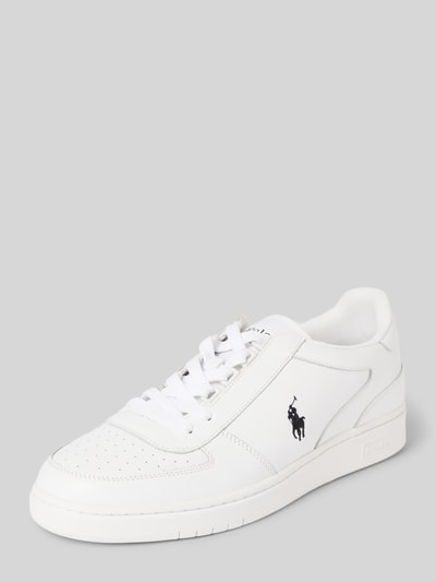 Peek & Cloppenburg Polo Ralph LaurenLedersneaker mit Label-Stitching in weiss