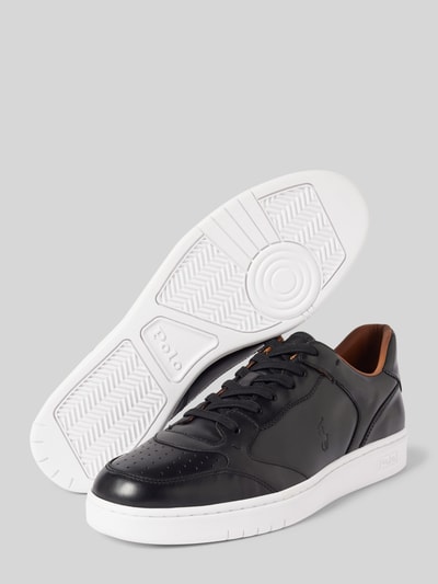 Peek & Cloppenburg Polo Ralph LaurenLedersneaker Mit Logo-Prägung In Black