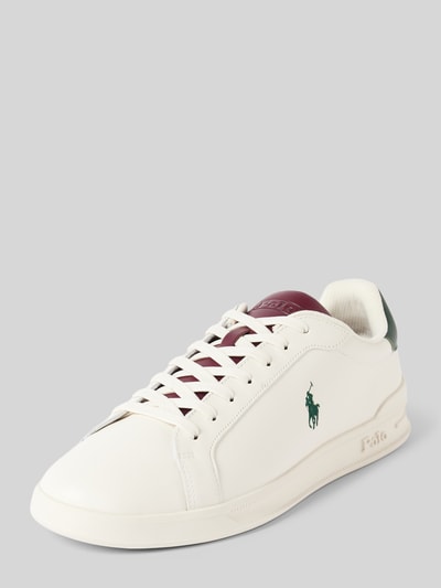 Peek & Cloppenburg Polo Ralph LaurenLedersneaker mit Logo-Stitching in weiss