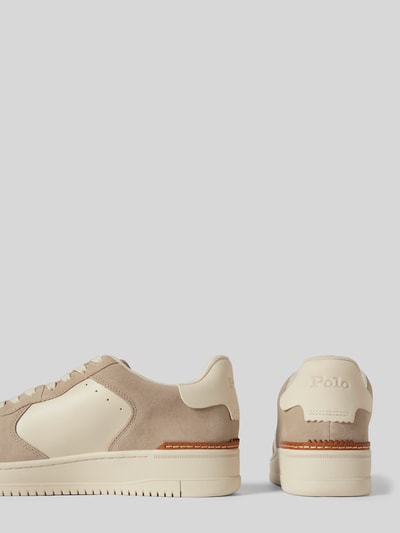 Peek & Cloppenburg Polo Ralph LaurenLedersneaker Mit Logo-Stitching Modell 'MASTERS' In Beige