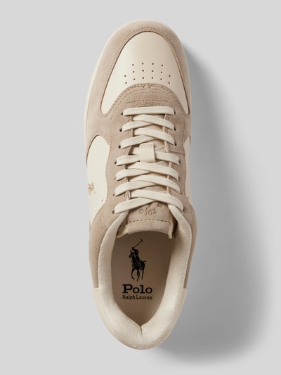 Peek & Cloppenburg Polo Ralph LaurenLedersneaker Mit Logo-Stitching Modell 'MASTERS' In Beige