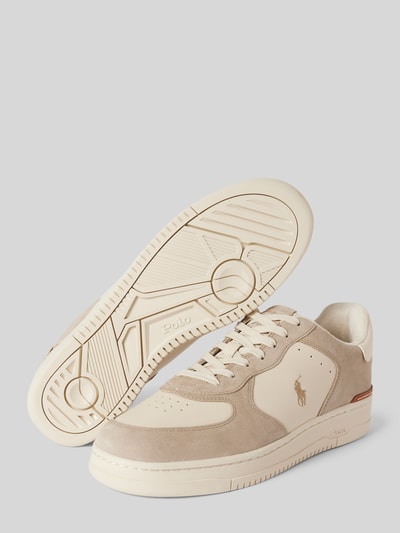 Peek & Cloppenburg Polo Ralph LaurenLedersneaker Mit Logo-Stitching Modell 'MASTERS' In Beige