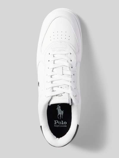 Peek & Cloppenburg Polo Ralph LaurenLedersneaker Mit Logo-Stitching Modell 'MASTERS' In Weiss