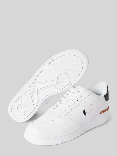 Peek & Cloppenburg Polo Ralph LaurenLedersneaker Mit Logo-Stitching Modell 'MASTERS' In Weiss