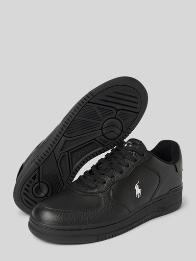 Peek & Cloppenburg Polo Ralph LaurenLedersneaker Mit Logo-Stitching Modell 'MASTERS' In Black