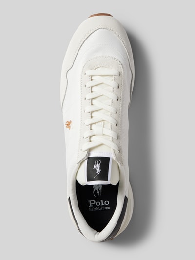 Peek & Cloppenburg Polo Ralph LaurenLedersneaker Mit Logo-Stitching Modell 'TRAIN' In Weiss