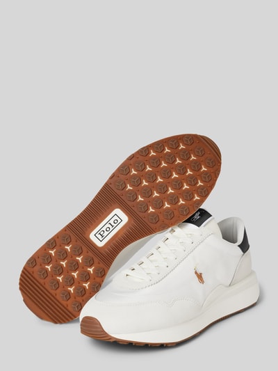 Peek & Cloppenburg Polo Ralph LaurenLedersneaker Mit Logo-Stitching Modell 'TRAIN' In Weiss