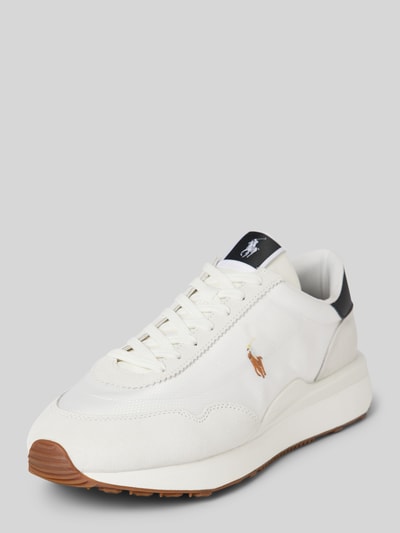 Peek & Cloppenburg Polo Ralph LaurenLedersneaker mit Logo-Stitching Modell 'TRAIN' in weiss