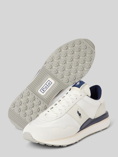 Peek & Cloppenburg Polo Ralph LaurenLedersneaker Mit Logo-Stitching Modell 'TRAIN' In Weiss