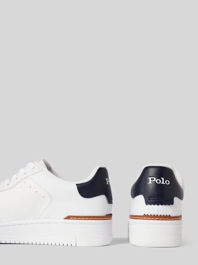 Peek & Cloppenburg Polo Ralph LaurenLedersneaker Mit Logo-Stitching Modell 'MASTERS' In Weiss