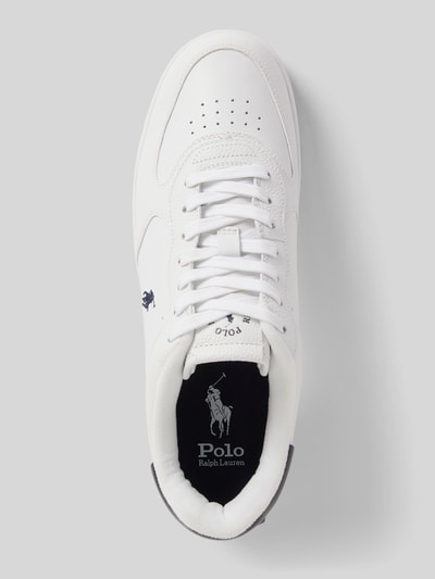 Peek & Cloppenburg Polo Ralph LaurenLedersneaker Mit Logo-Stitching Modell 'MASTERS' In Weiss