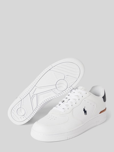 Peek & Cloppenburg Polo Ralph LaurenLedersneaker Mit Logo-Stitching Modell 'MASTERS' In Weiss