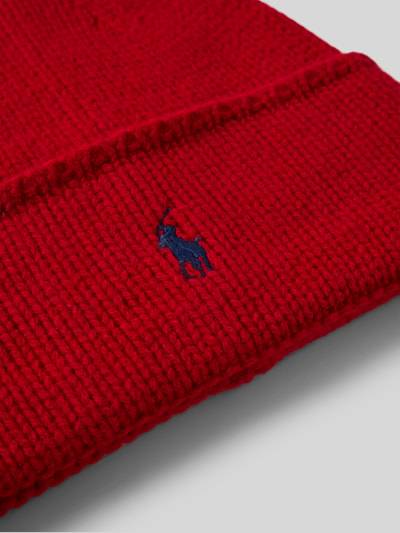 Peek & Cloppenburg Polo Ralph LaurenMütze Aus Wolle Mit Label-Detail Modell 'PONY' In Rot