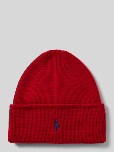 Peek & Cloppenburg Polo Ralph LaurenMütze aus Wolle mit Label-Detail Modell 'PONY' in rot
