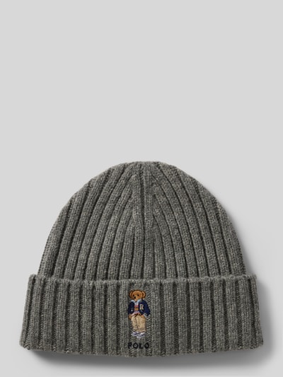 Peek & Cloppenburg Polo Ralph LaurenMütze aus Wolle mit Label-Stitching in hellgrau