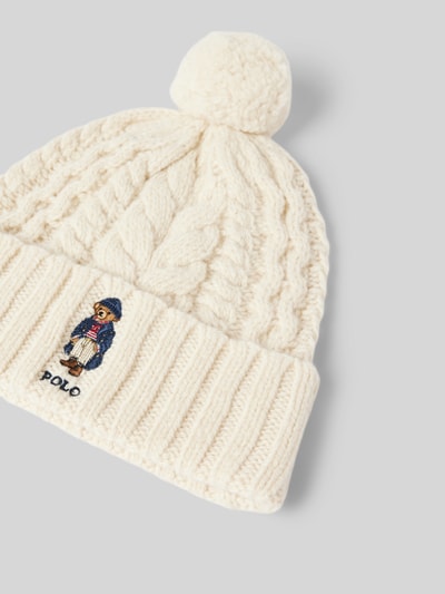 Peek & Cloppenburg Polo Ralph LaurenPudelmütze Mit Label-Detail In Ecru