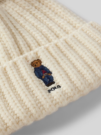 Peek & Cloppenburg Polo Ralph LaurenPudelmütze Mit Label-Detail In Offwhite