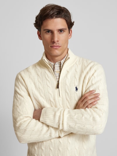 Peek & Cloppenburg Polo Ralph LaurenPullover Mit Kaschmiranteil In Offwhite