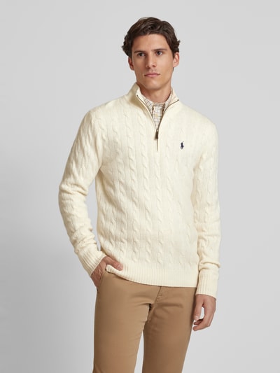Peek & Cloppenburg Polo Ralph LaurenPullover Mit Kaschmiranteil In Offwhite