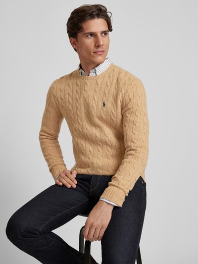 Peek & Cloppenburg Polo Ralph LaurenPullover Mit Logo-Stitching In Camel